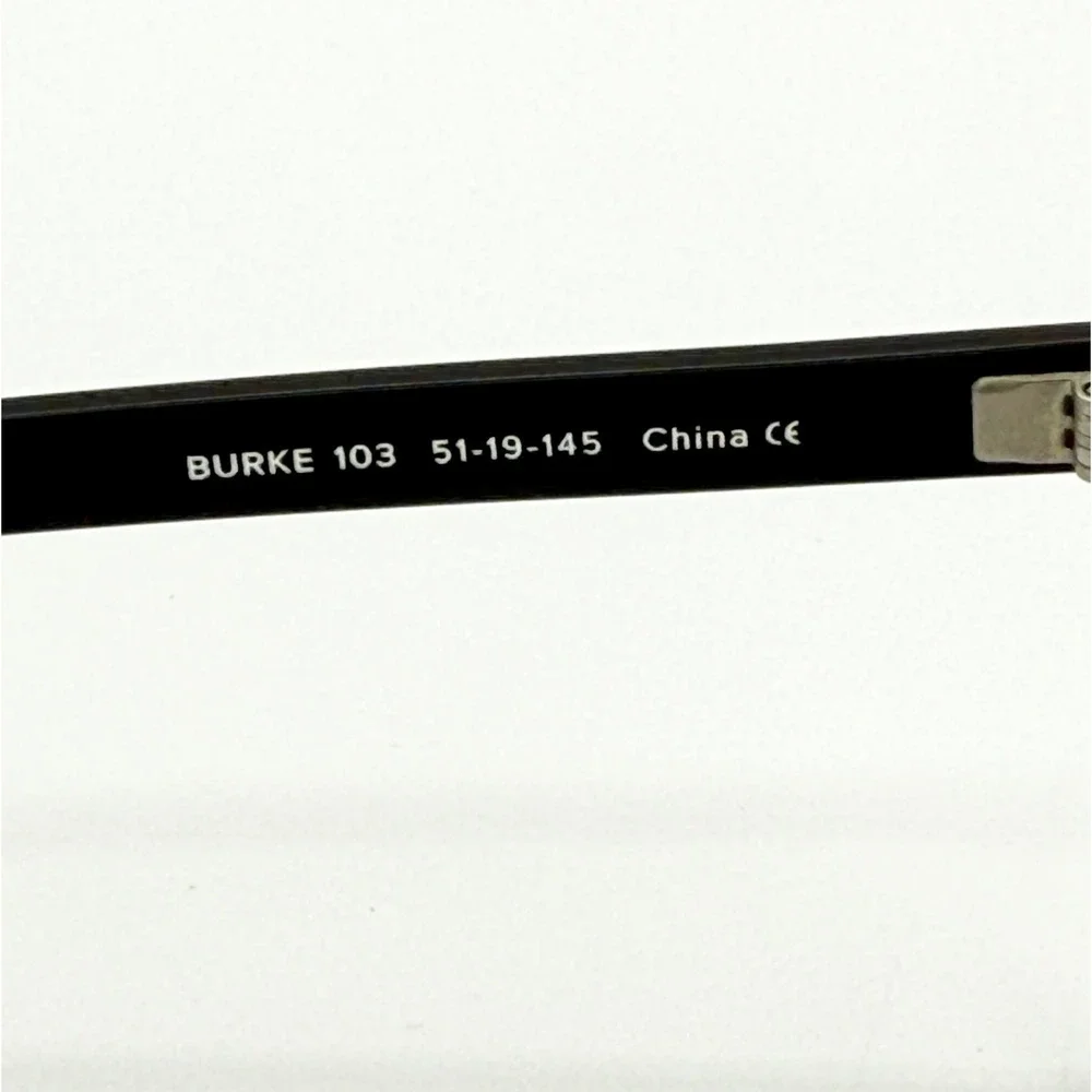 Warby Parker BRADY‎ 103 Black w/White Stripe Eyeglasses Frame 51-19-145